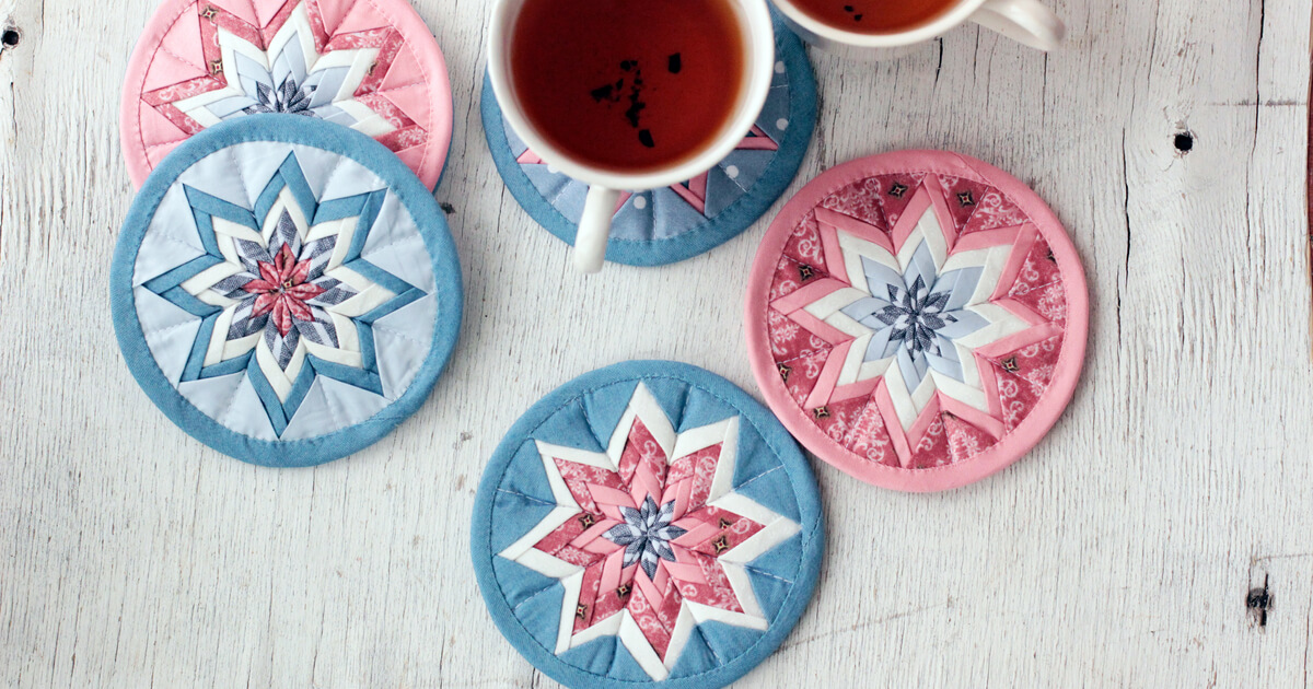 コースター　手作り　布